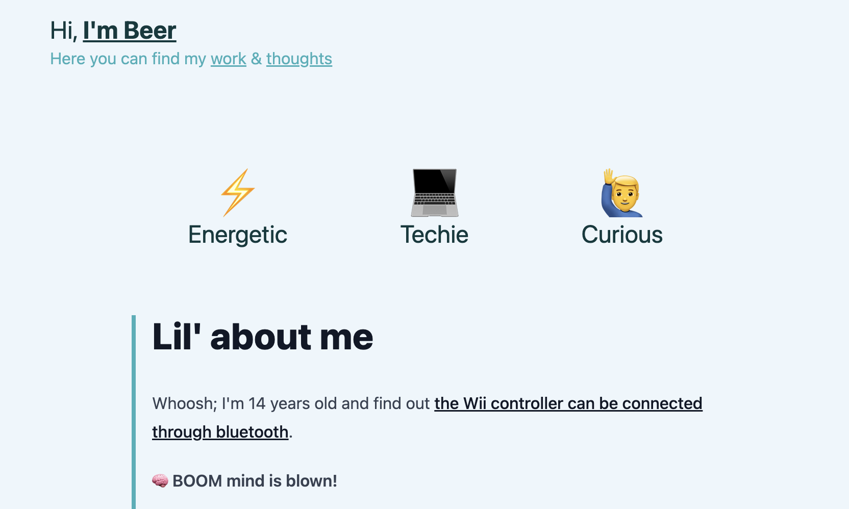 First iteration of this portfolio